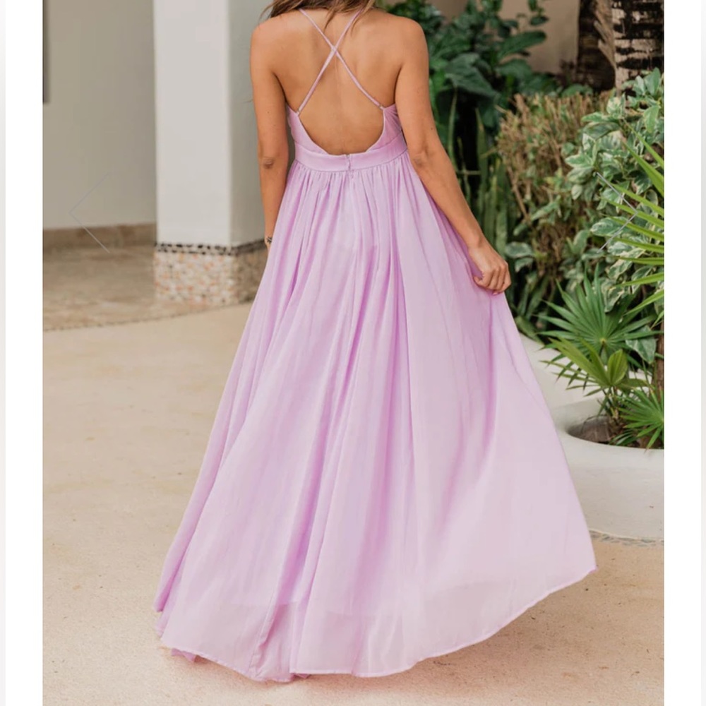 Lilac Maxi Dress - Small - Picture 3 of 5